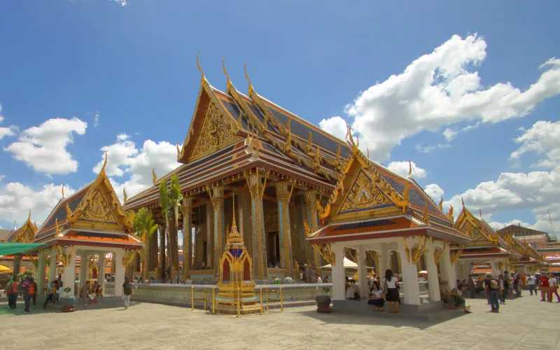 Sala no Wat Phra Kaew serve para descanso