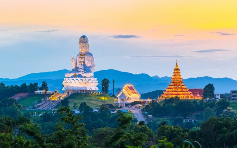 Chiang Rai tem natureza e clima tranquilo e relaxante