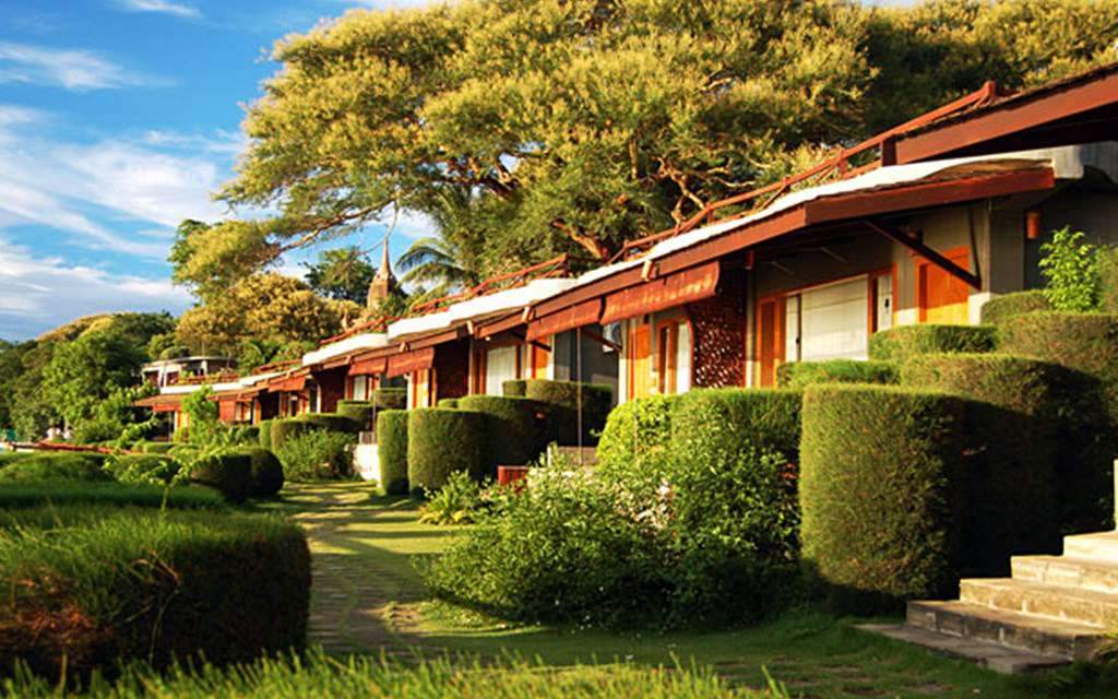 Quarto de Luxo com visto ao rio do Bagan Thande Hotel