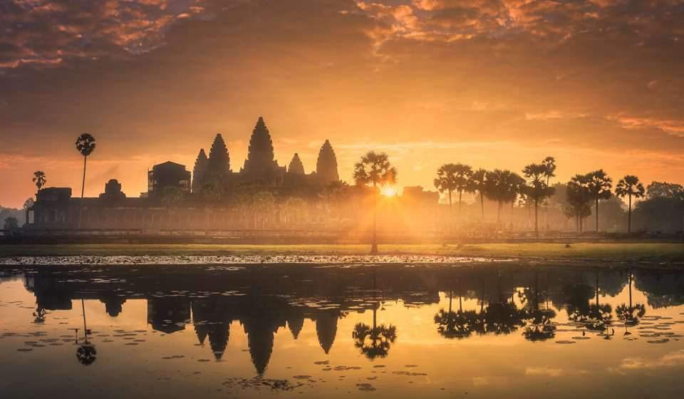 El amanecer en Angkor Wat