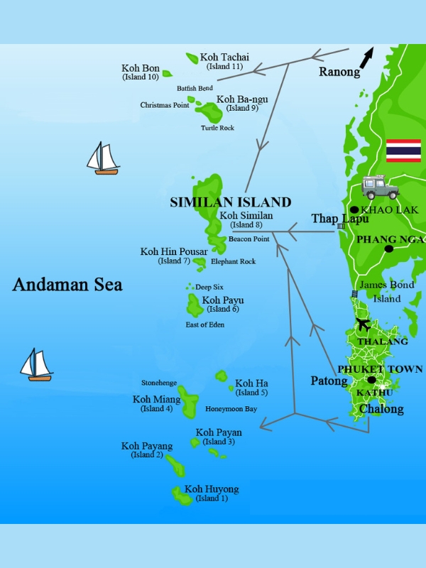 Como chegar ilhas similan