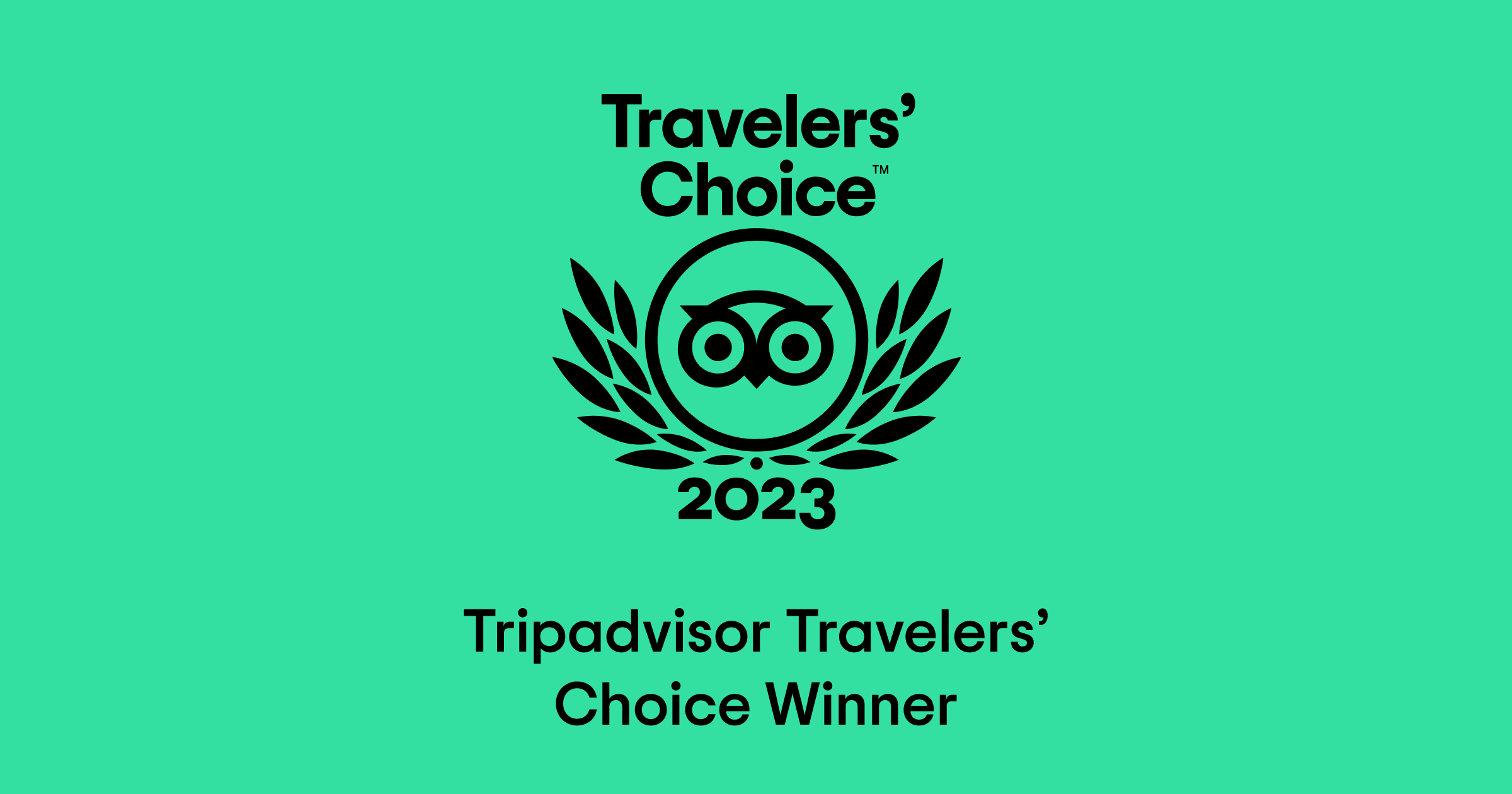 Premio TripAdvisor Travellers’ Choice 2023
