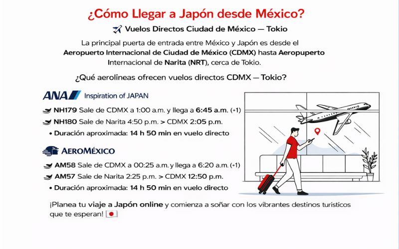 llegar a japón
