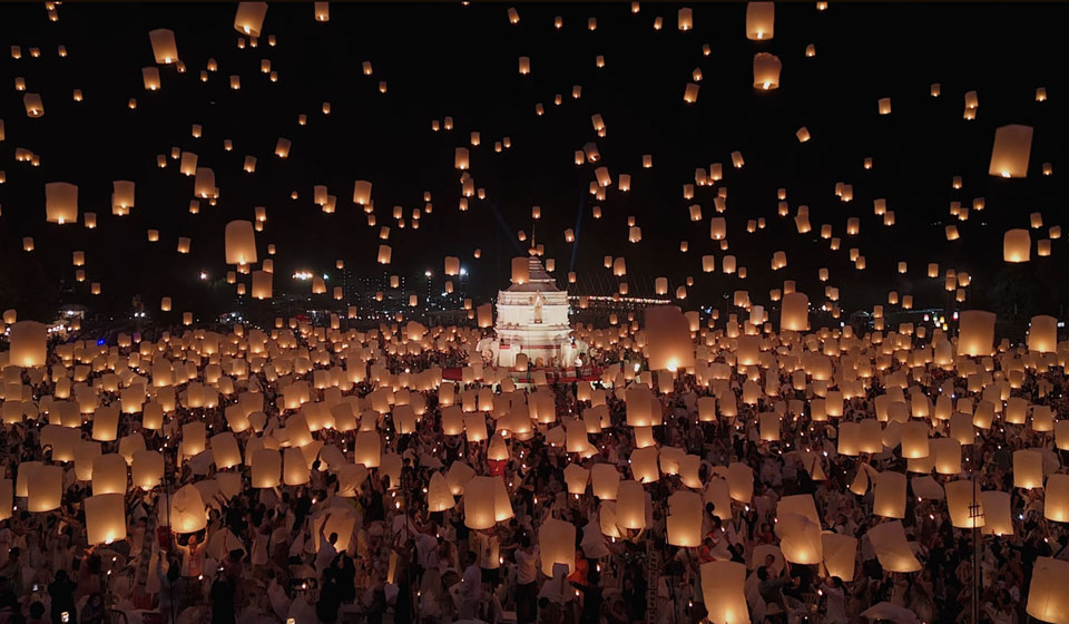 Festival de lanternas da Tailândia 2025