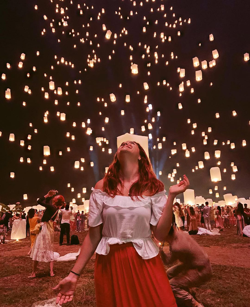 O festival das lanternas só é celebrado uma vez por ano.