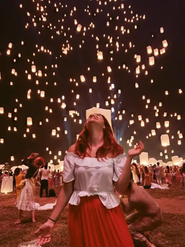 O festival das lanternas só é celebrado uma vez por ano. 