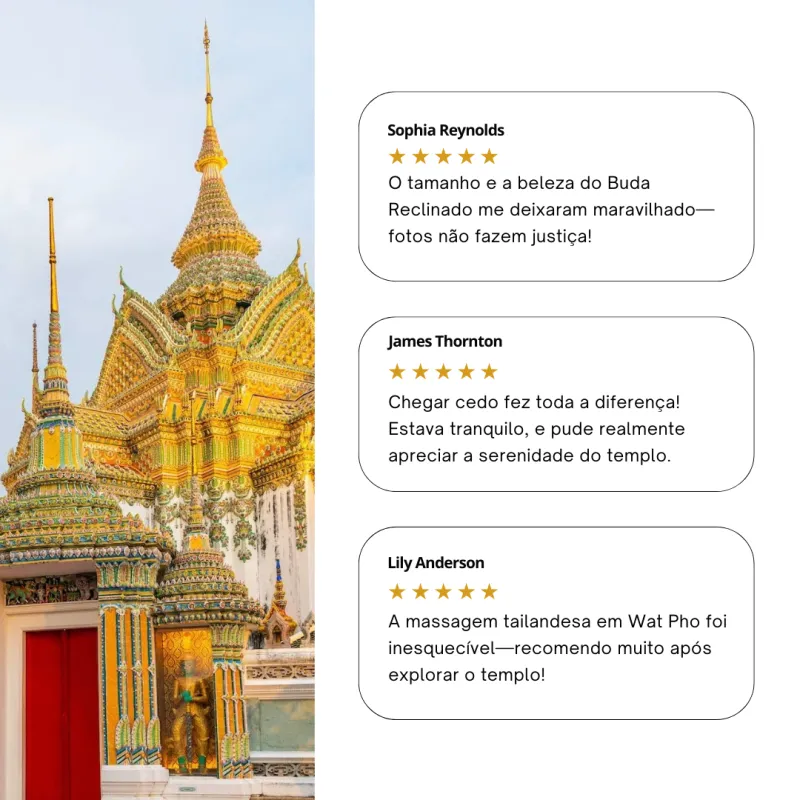 O Wat Pho é famoso pelo Buda Reclinado e pela massagem tailandesa
