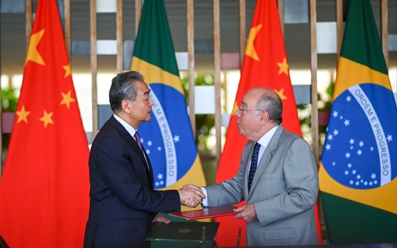 China Foreign Minister Wang Yi and Brazilian Foreign Minister Mauro Vieira met in Brasilia in January 2024