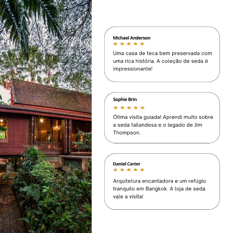 A Jim Thompson House é famosa pela arquitetura e coleção de seda