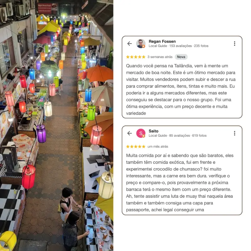 Avaliações reais sobre mercados noturnos Chiang Mai