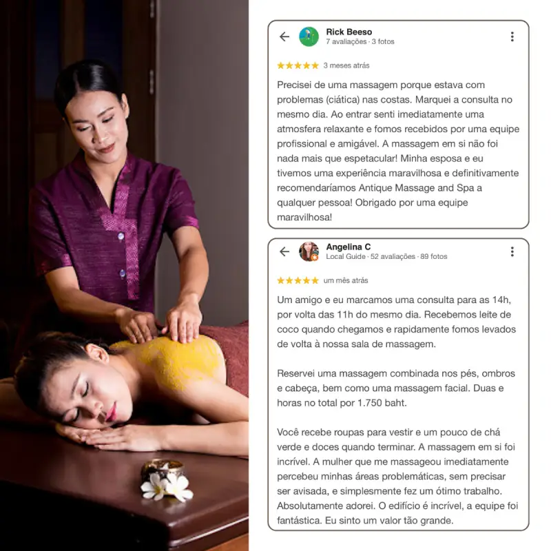 Centros de massagem são elogiados pela qualidade