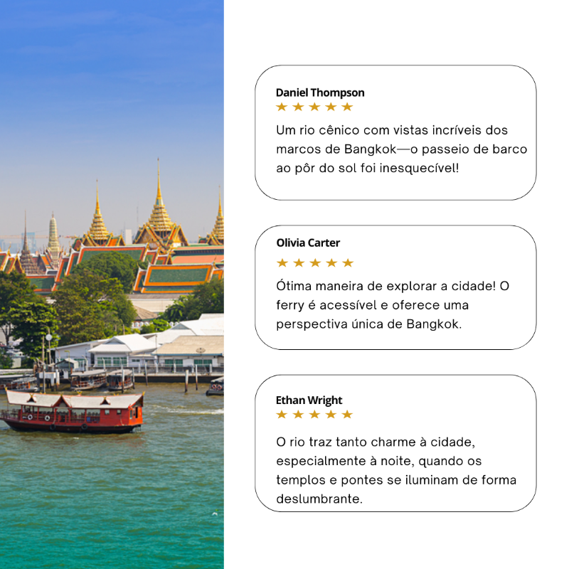 Chao Phraya atrai com passeios de barco e margens vibrantes