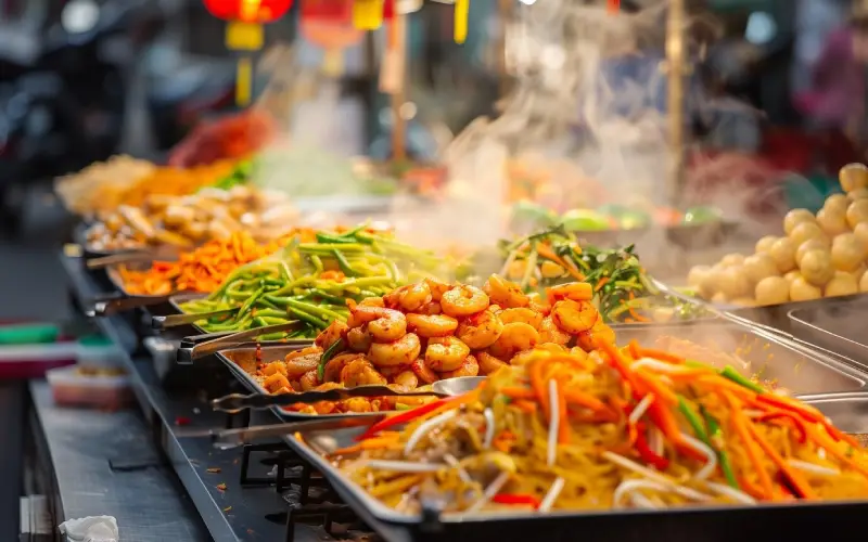 Comida de rua tailandesa para todos os gostos