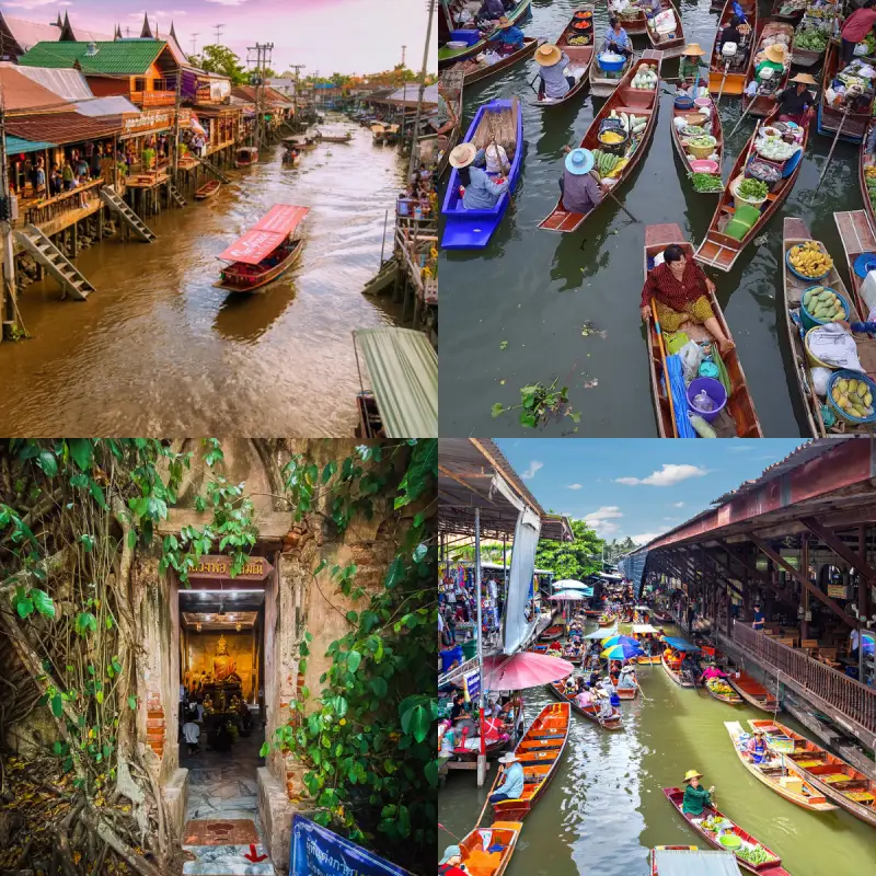 Lugares famosos perto do Mercado Ferroviário Mae Klong