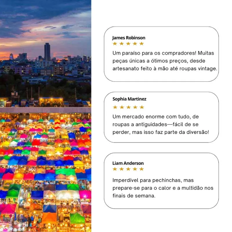 Chatuchak encanta pela đa dạng và bao gồm các hoạt động sôi động