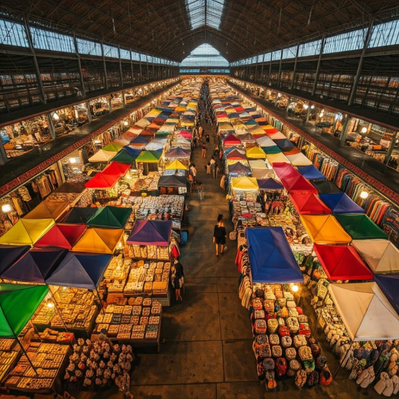 Chatuchak é o maior mercado de fim de semana da Tailândia
