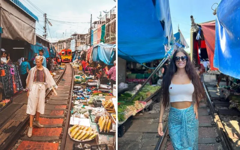 De pé ao lado da pista, os visitantes capturam fotos únicas e deslumbrantes