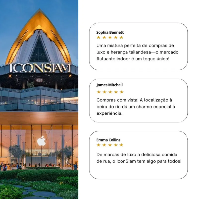 IconSiam é famoso pelas lojas de luxo e vista para o rio