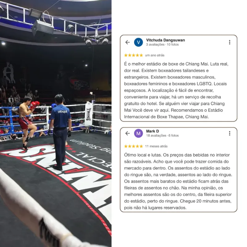 Visitantes elogiam emoção das lutas de Muay Thai