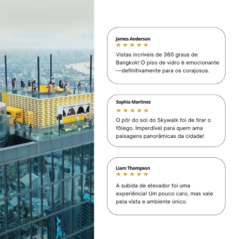 Mahanakhon Skywalk é famoso pelas vistas incríveis