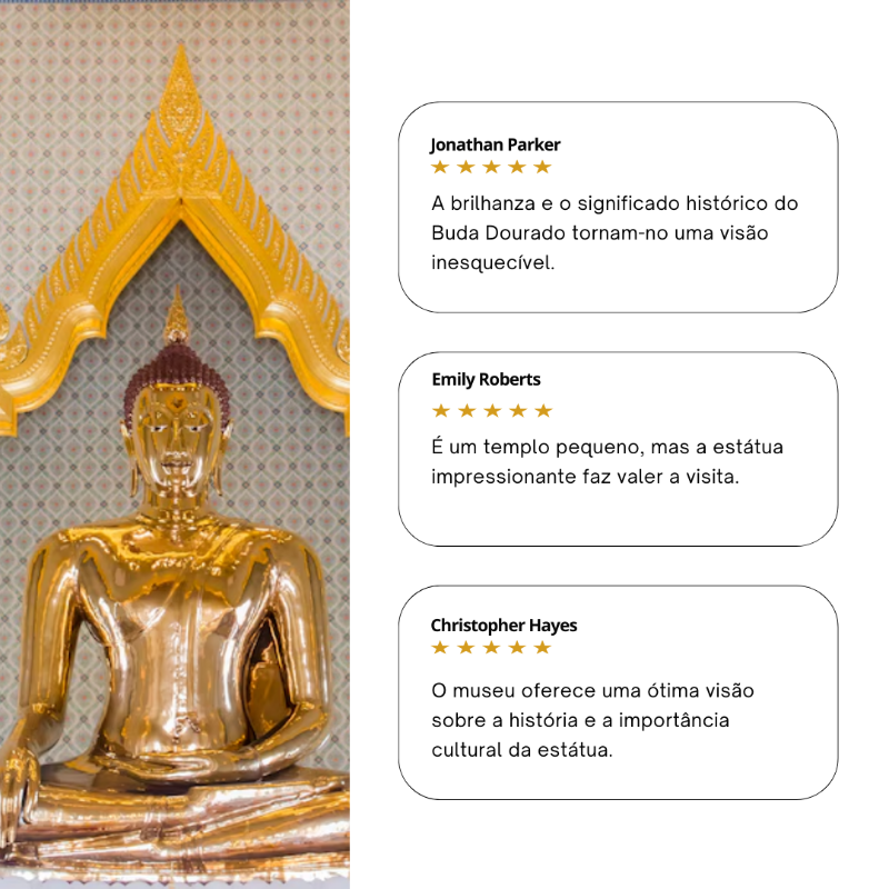 O Buda Dourado é famoso pelo artesanato e importância histórica