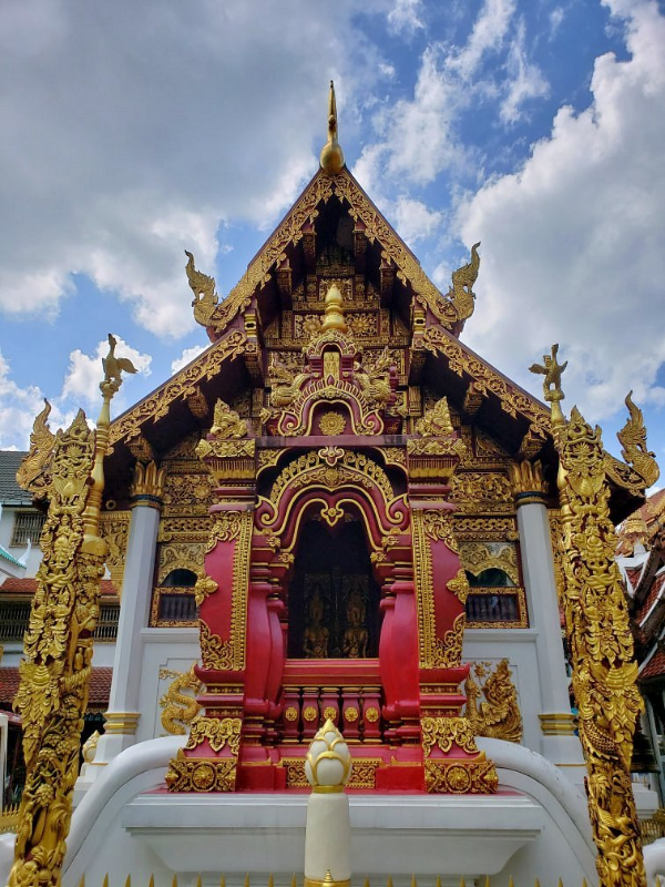 O Wat Klang Wiang exibe a arquitetura clássica de Lanna