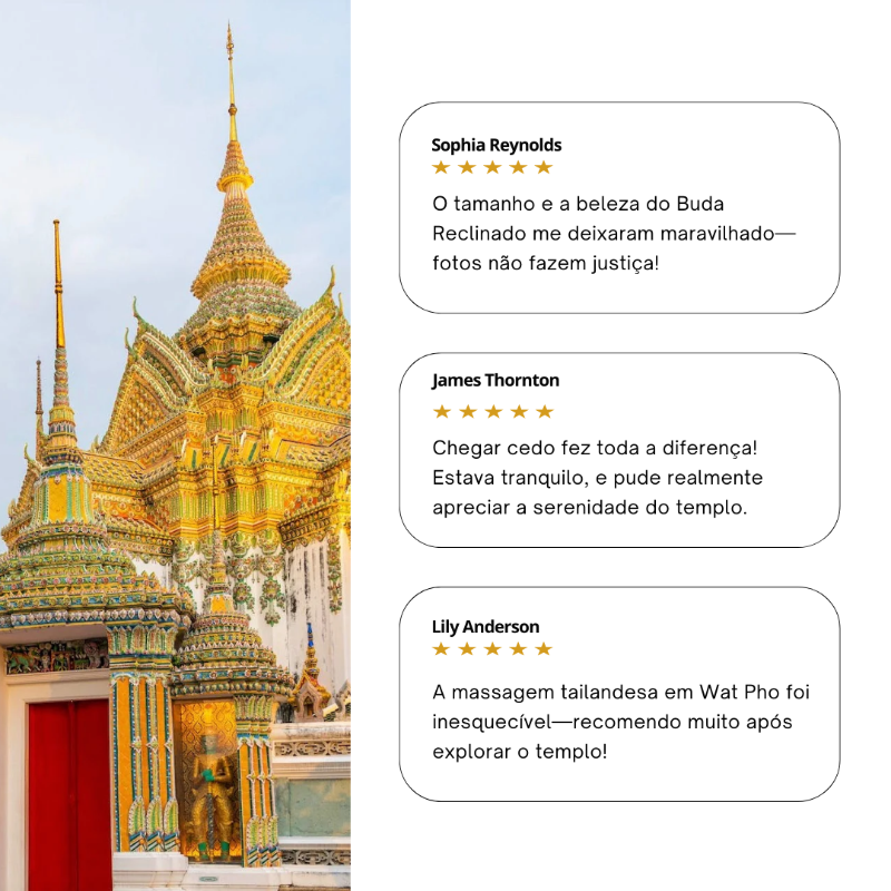 O Wat Pho é famoso pelo Buda Reclinado e pela massagem tailandesa