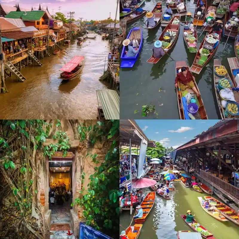 Lugares famosos perto do Mercado Ferroviário Mae Klong
