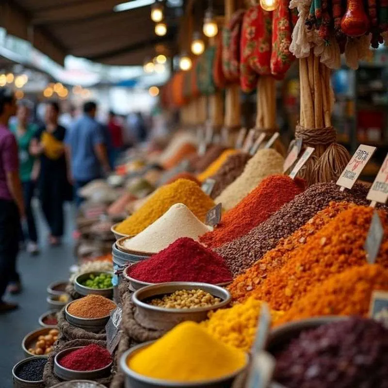 O Chatuchak oferece uma variedade de temperos, chás e petiscos tailandeses