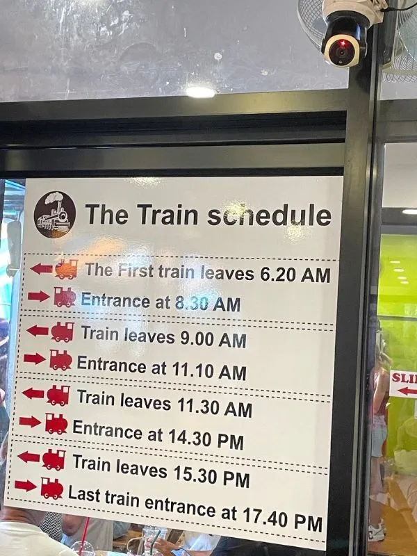 Trens passam oito vezes por dia em horários fixos