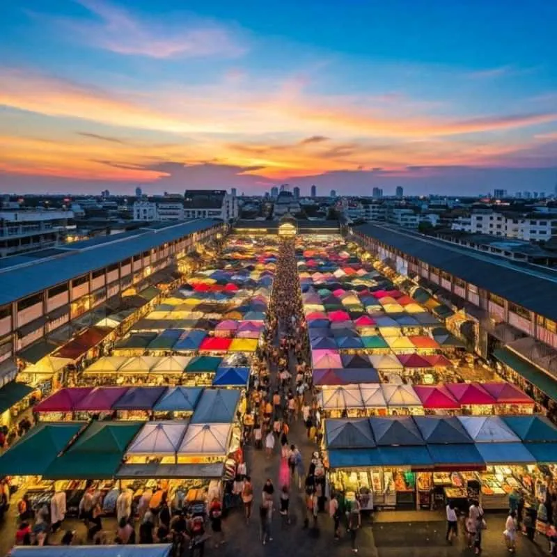 O Mercado Chatuchak em Bangkok é um paraíso de compras