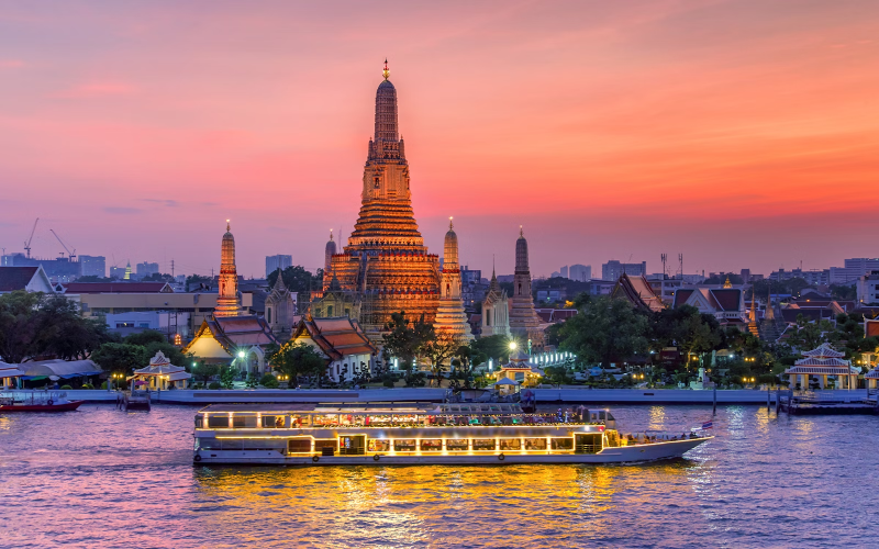 Região do rio Chao Phraya é ideal para romance e luxo