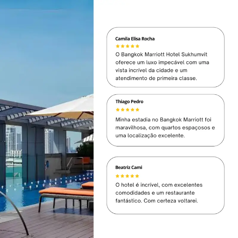 Hóspedes aproveitam vistas, serviço e bar na cobertura