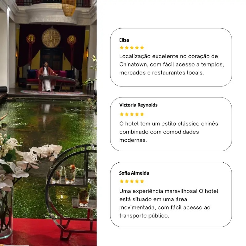 Hóspedes gostam da decoração, serviço e localização central