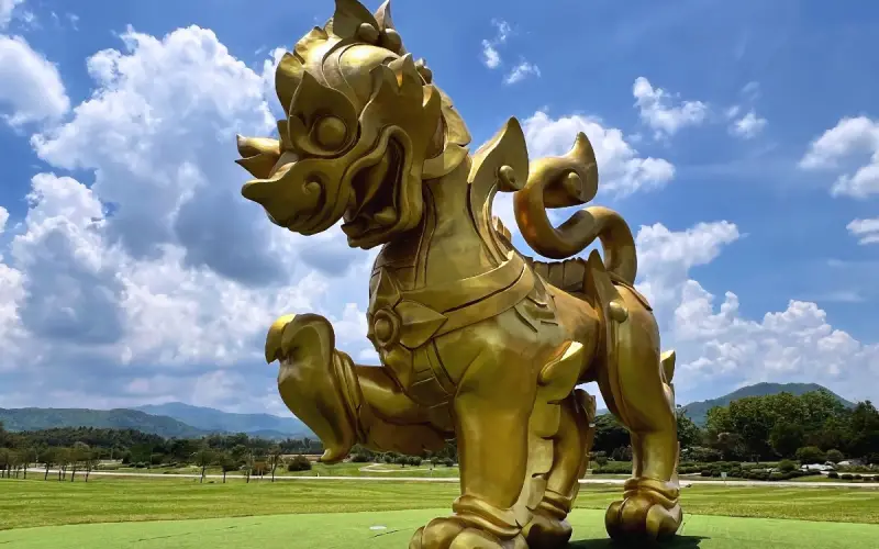 Uma vista geral do Singha Park em Chiang Rai