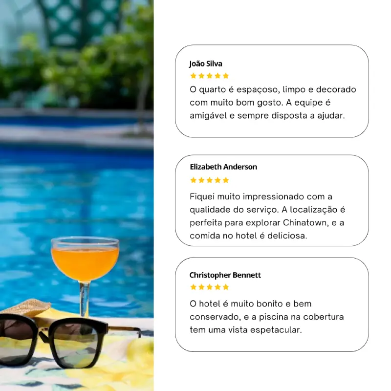 Hóspedes elogiam decoração, serviço e localização em Chinatown