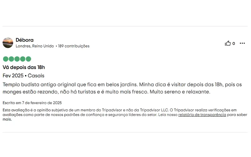 Templo antigo encanta com paz após as 18h00