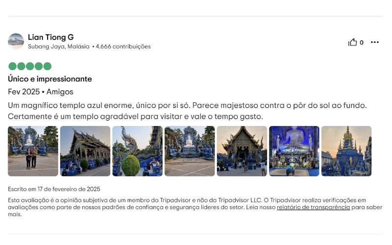 Templo Azul encanta com sua arquitetura ao pôr do sol