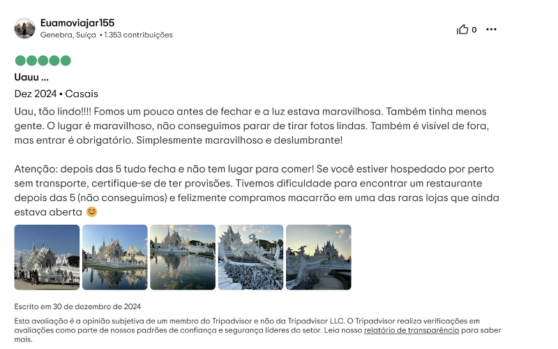 Templo Branco brilha ao entardecer, ideal para fotos