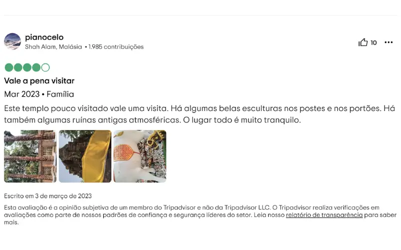 Templo pacífico brilha com esculturas e ruínas belas