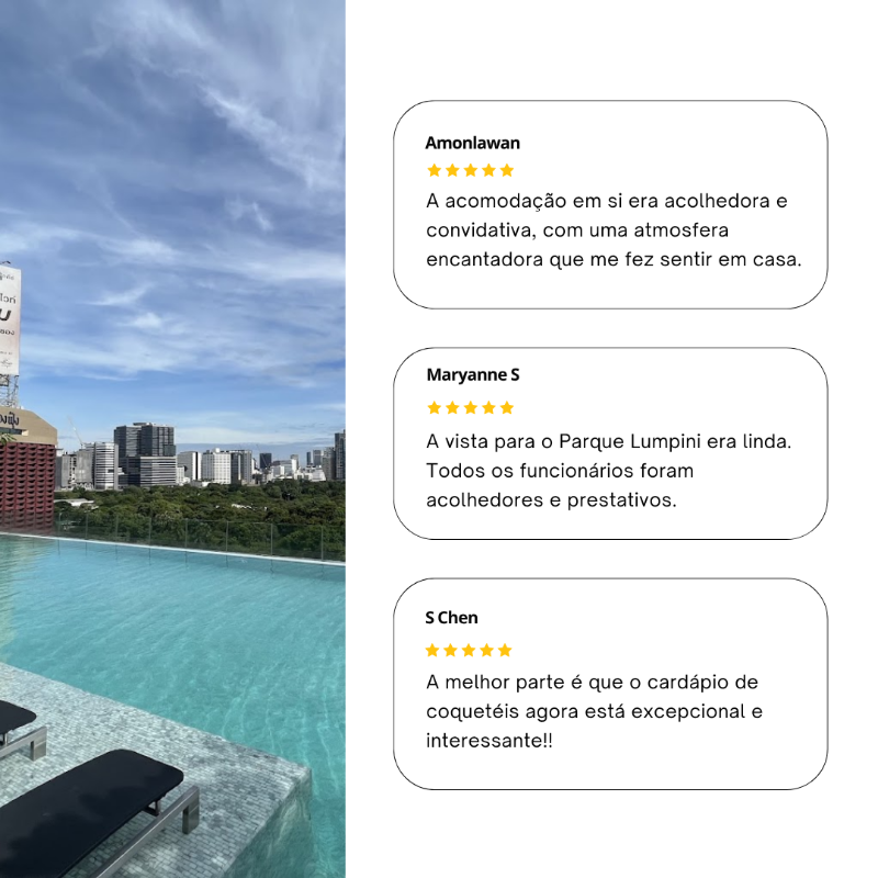 Hóspedes elogiam o bar na cobertura, os quartos únicos e o serviço excelente