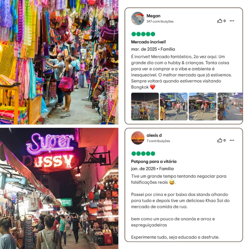 Mercados de Bangkok têm algo para todo viajante