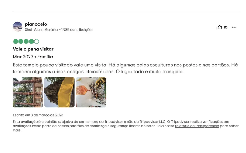 Templo pacífico brilha com esculturas e ruínas belas