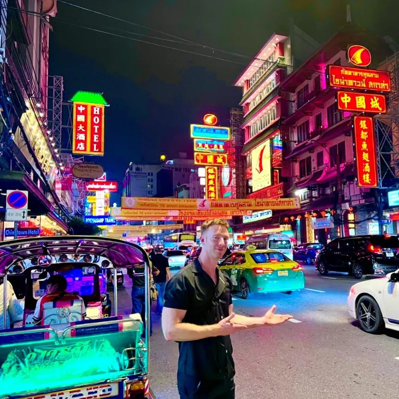 Tire fotos em estilo chinês em Chinatown, Bangkok