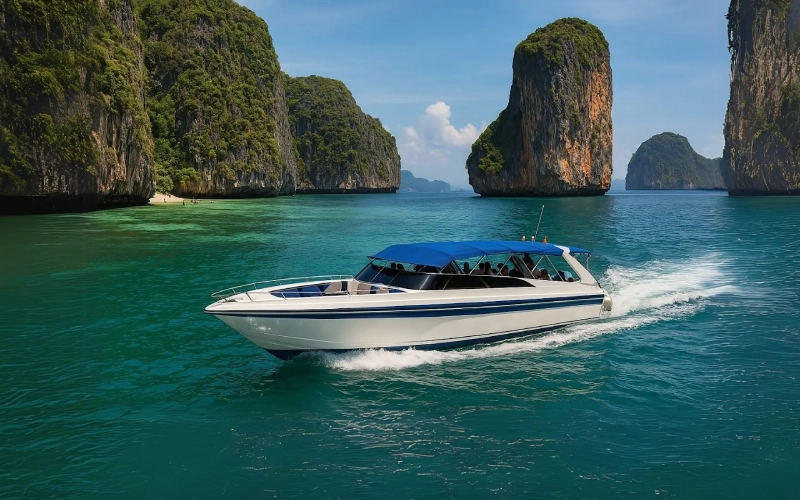 Passeios saem de Krabi Town rumo às ilhas Phi Phi