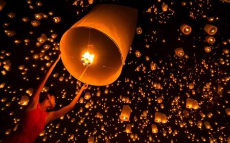 China e Tailândia com Festival das lanternas em Chiang Mai 2026.
