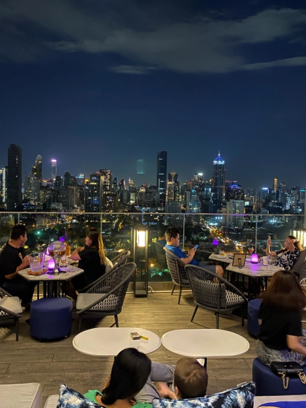 Os hóspedes desfrutam de vistas panorâmicas