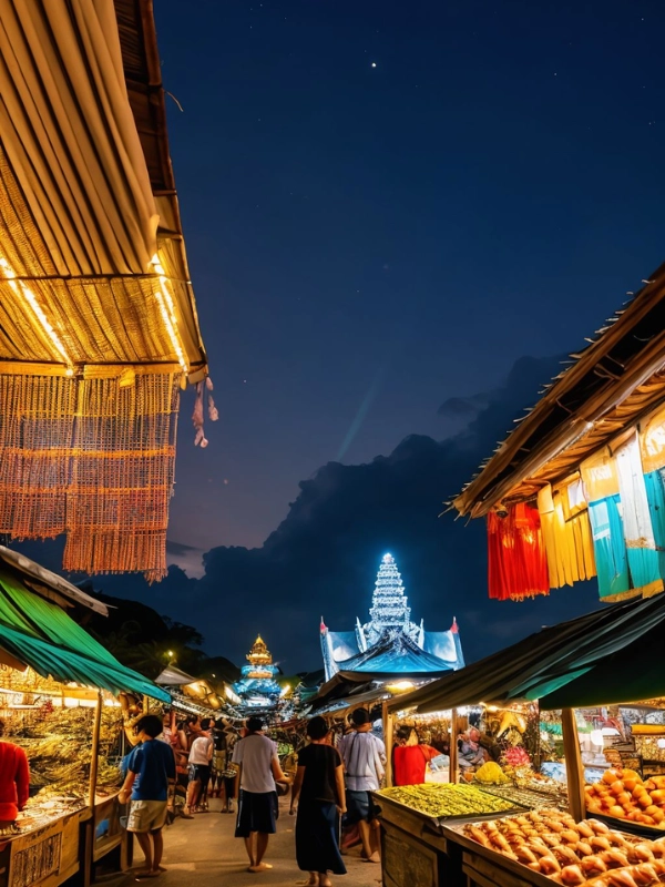 Mercado noturno de Phuket traz magia e animação
