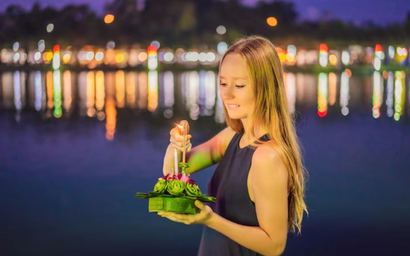 Momentos mágicos no Festival Loy Krathong em Phuket