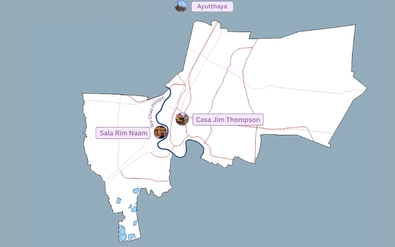 Explore Ayutthaya e a arte da Casa Jim Thompson